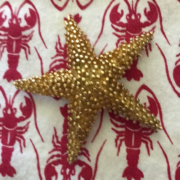 DeNicola vintage starfish brooch, summertime glam - Picture 1 of 5